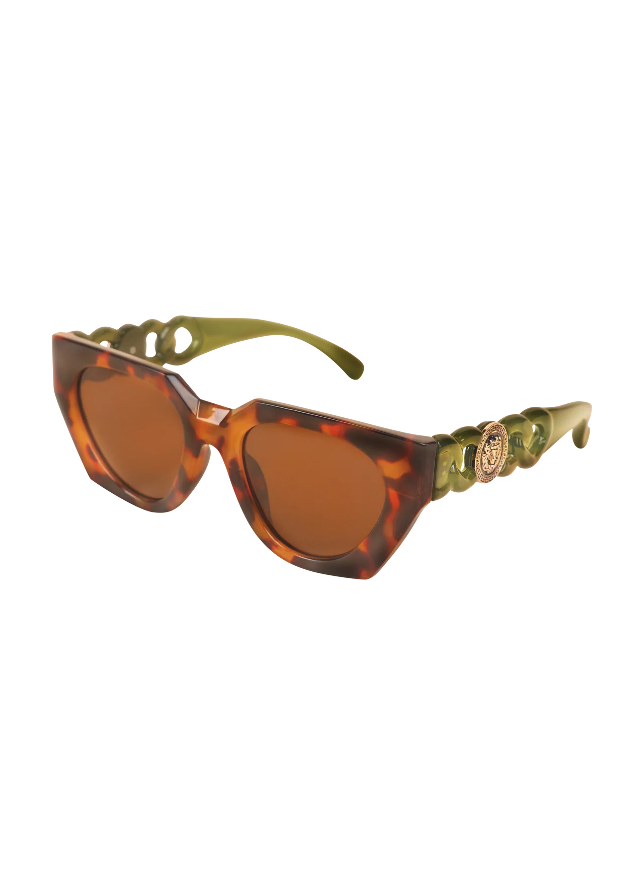 Powder Luxe Zelia Sunglasses - Tortoiseshell/Olive