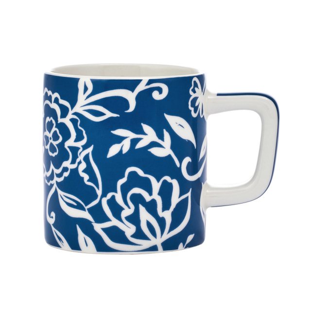 La Cafetière Ceramic Espresso Cup - Blue Blu Fiorato 120ml