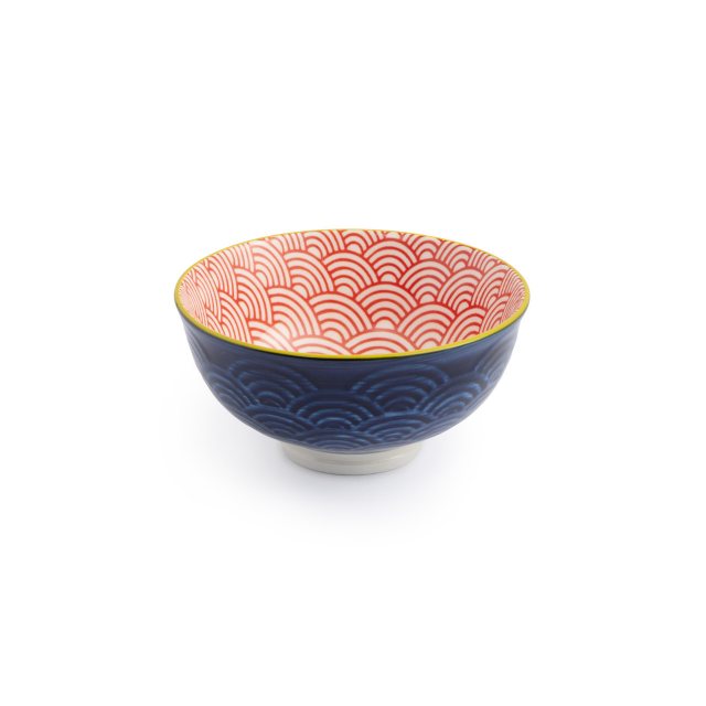 Mikasa Red and Blue Arc Stoneware Nibble Bowl 12cm