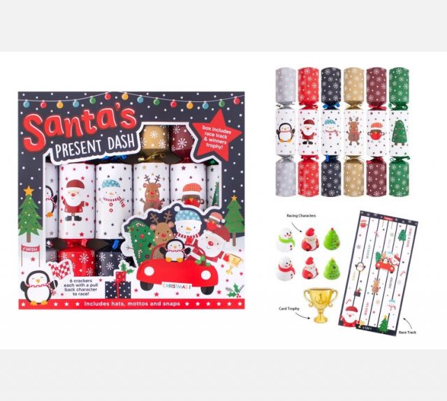 Santa's Present Dash Christmas Crackers 6pk