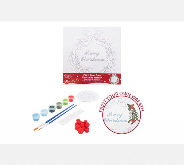 Paint Your Own Christmas Canvas Wreath