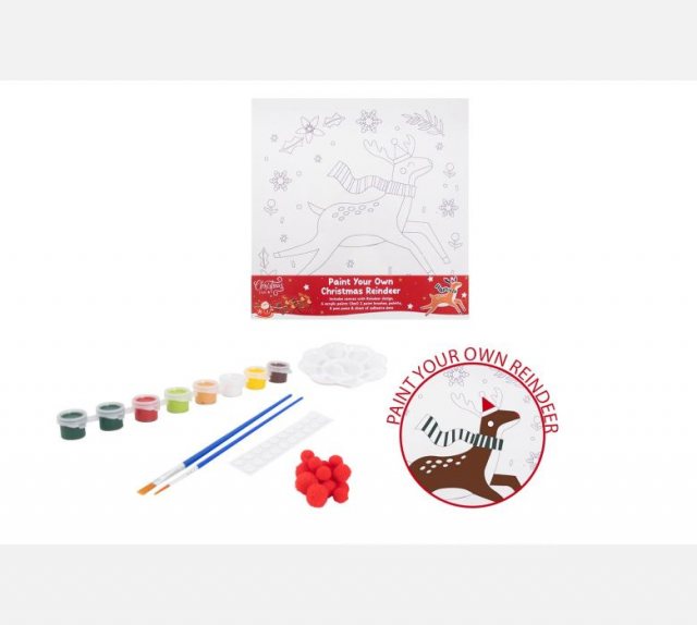 Paint Your Own Christmas Canvas Reindeer