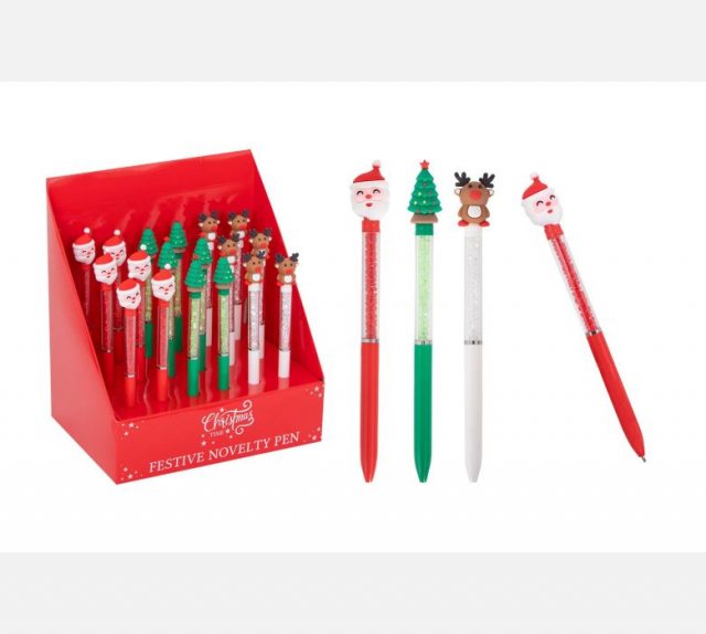 Christmas Character Pens - 3 Assorted Designs
