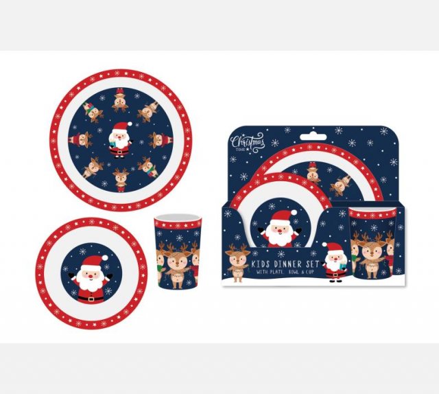 Christmas Santa & Friends Dinner Set