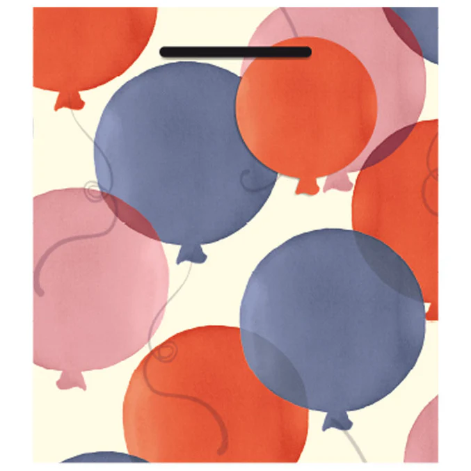 Emma Bridgewater Purple/Red Balloons Medium Gift Bag