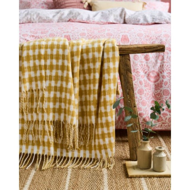 Laura Ashley Knapton Ochre Yellow Throw