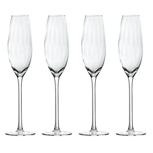 Artisan Street Set of 4 Ripple Champagne Glasses
