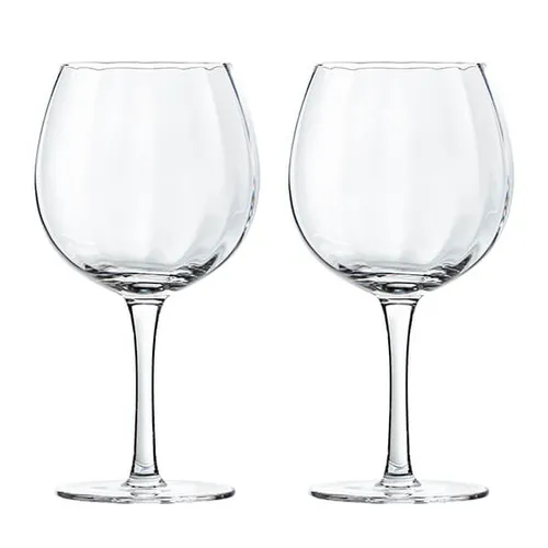 Artisan Street Set of 2 Ripple Balloon Gin Glasses