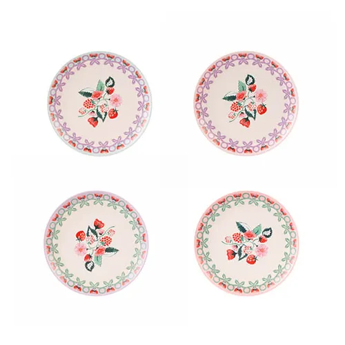 Cath Kidston Raspberry Set of 4 Melamine Side Plates