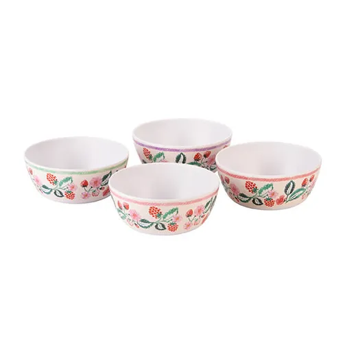 Cath Kidston Raspberry Set of 4 Melamine Cereal Bowls