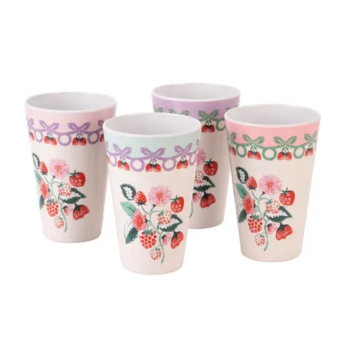 Cath Kidston Raspberry Set of 4 Melamine Tumblers
