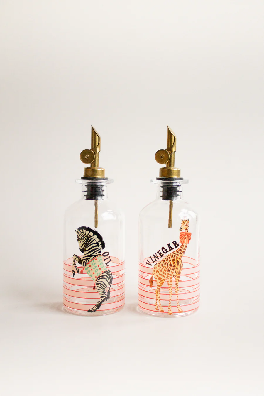 Yvonne Ellen Glass Oil & Vinegar Set - Animal