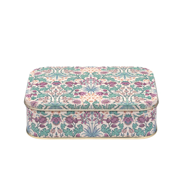 William Morris Arts & Crafts Hyacinth Small Rectangular Tin
