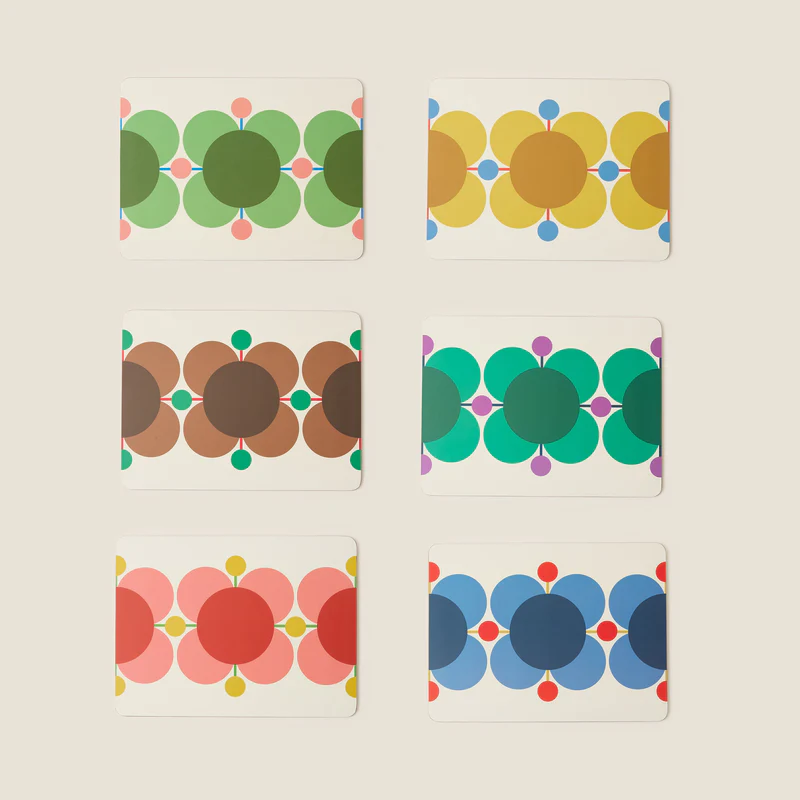 Orla Kiely Atomic Flower Placemats Set of 6