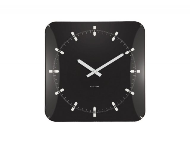 Karlsson Wall Clock Sucinto Dome Square - Black