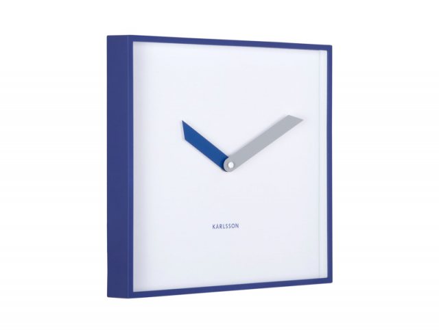 Karlsson Wall Clock Cool Retro Cuadrado - Cobalt Blue