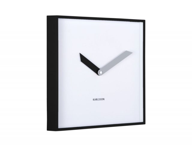 Karlsson Wall Clock Cool Retro Cuadrado - Black