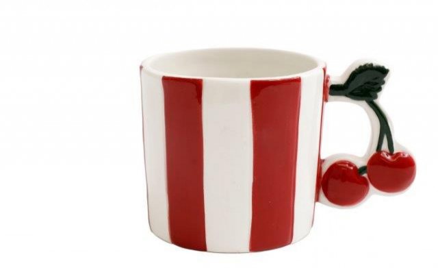 Cherry Stripe Mug