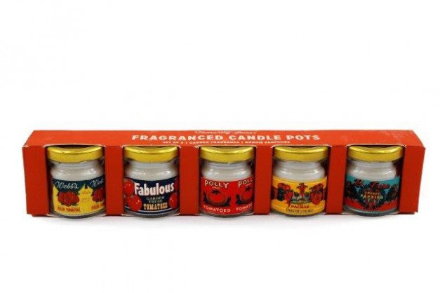 Mini Tomato Candle Jars - Set of 5