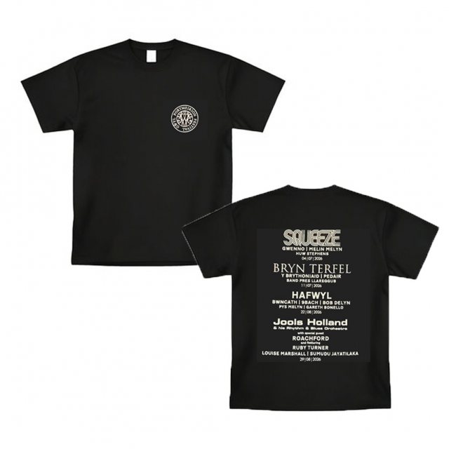 Gwyl Portmeirion Festival Logo Black T-Shirt