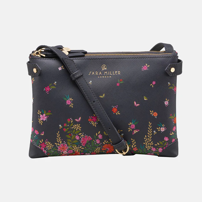 Sara Miller Ditsy Floral Zip Crossbody Bag