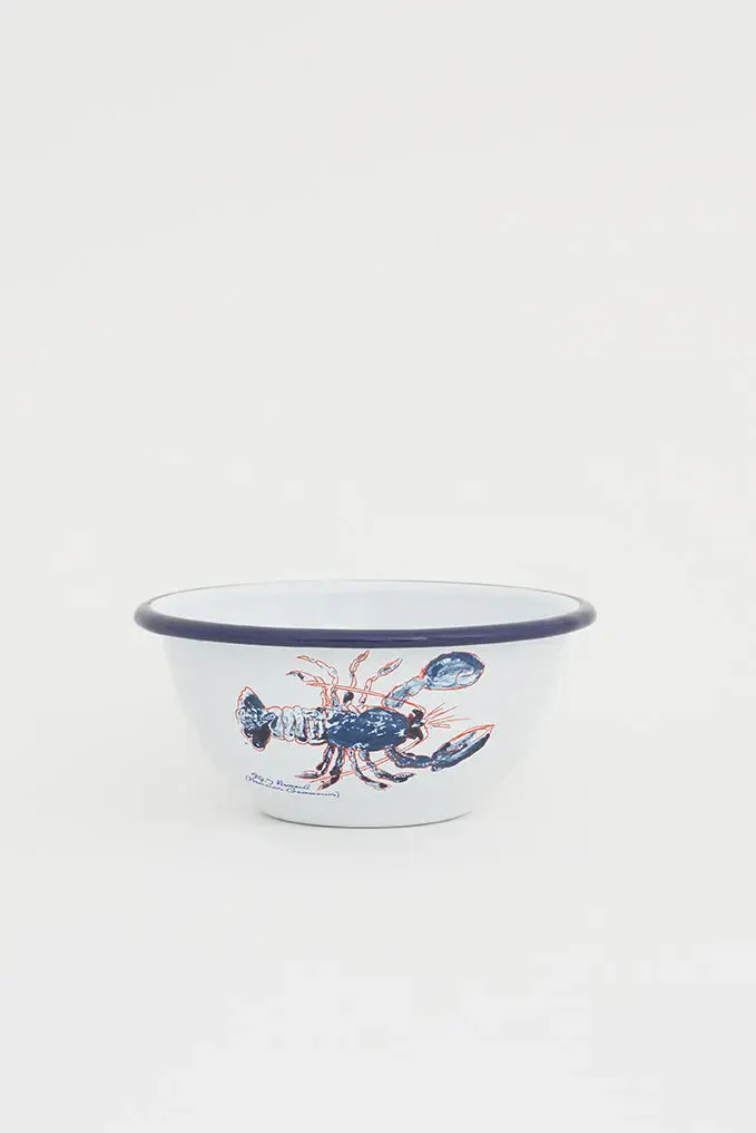 Batela Small Enamel Bowl Lobster 14cm