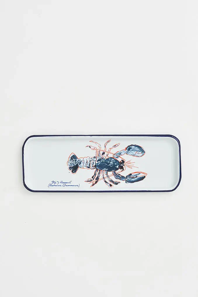 Batela Long Enamel Tray Lobster 35cm