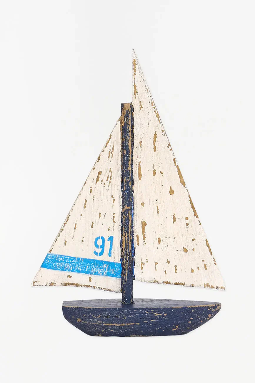 Batela Small Aged Wooden Sailboat 91