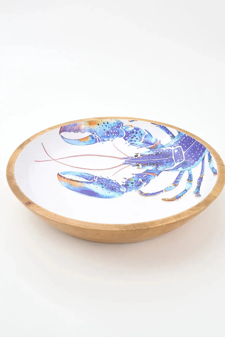 Batela Medium Enamel Wooden Lobster Bowl 35cm
