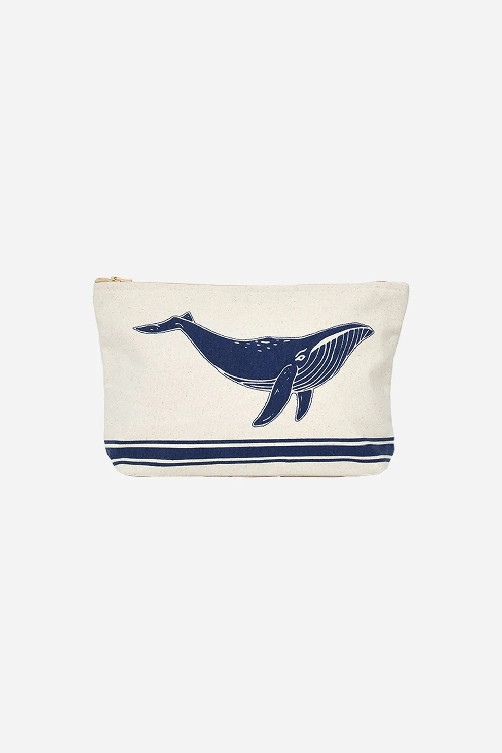 Batela Cotton Toiletry Bag With Whale Motif