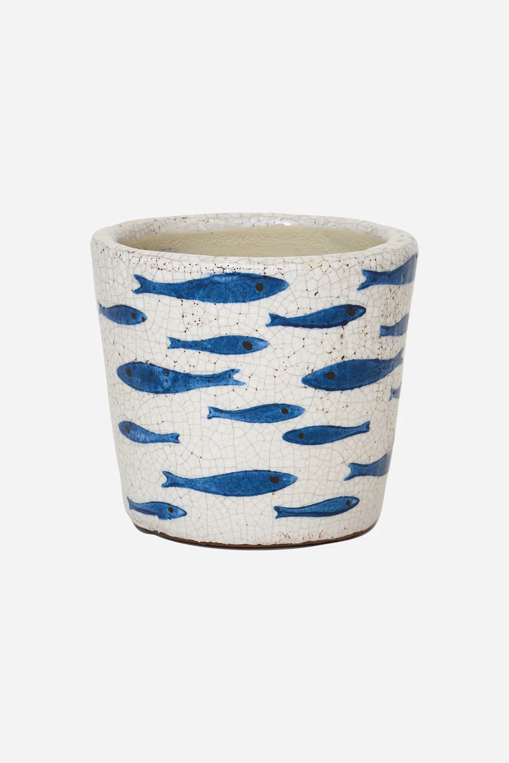 Batela Terracotta Pot With Fish Motif