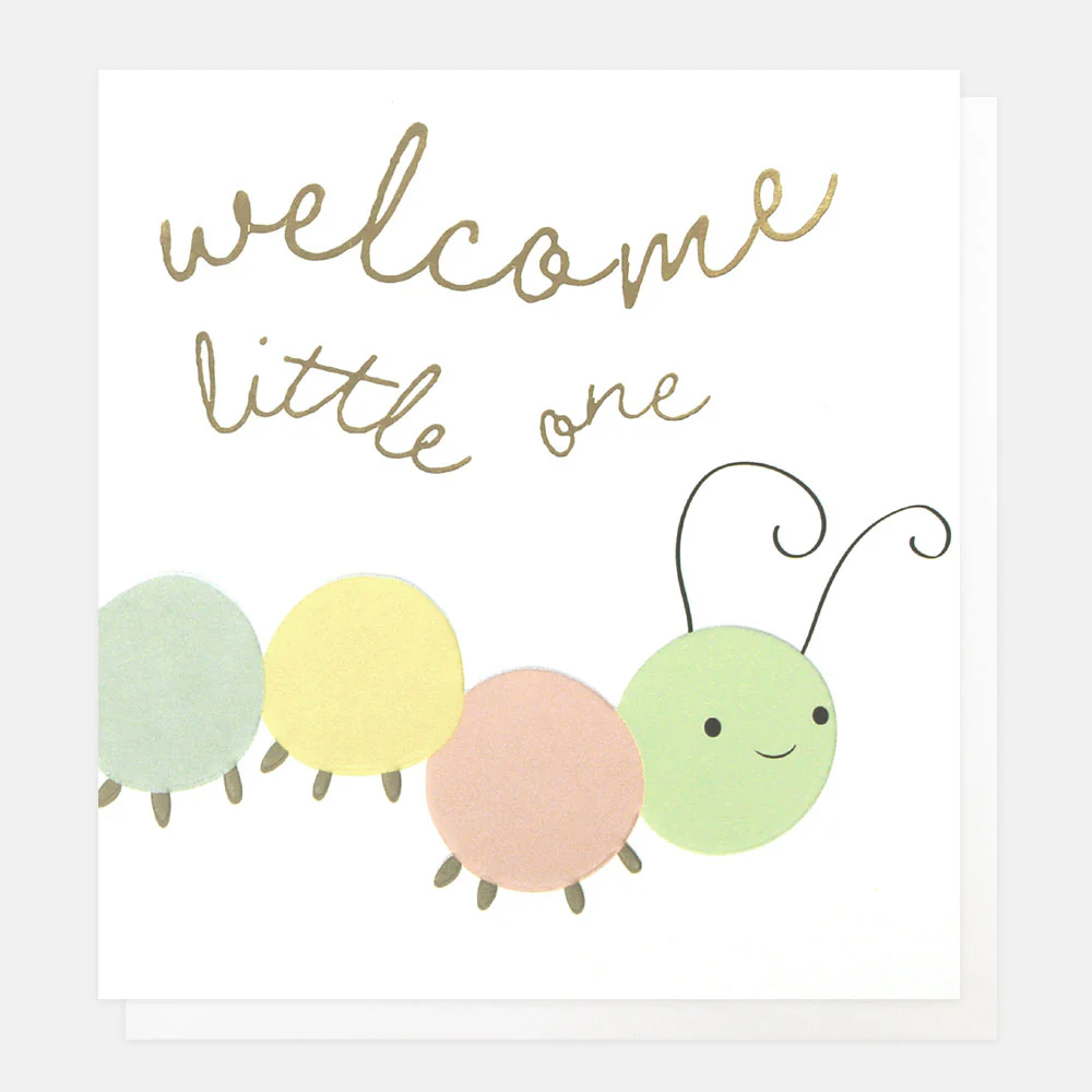 Caroline Gardner Caterpillar New Baby Card