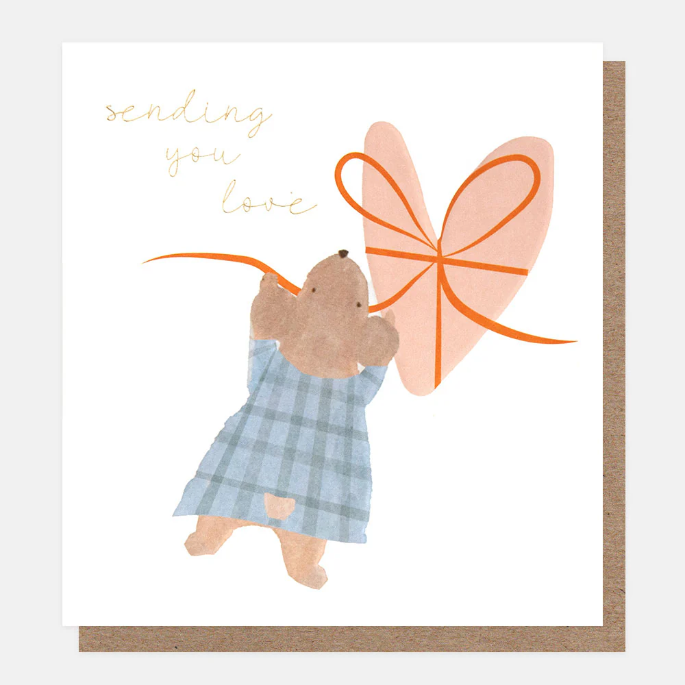 Caroline Gardner Mouse & Heart Sending You Love Card