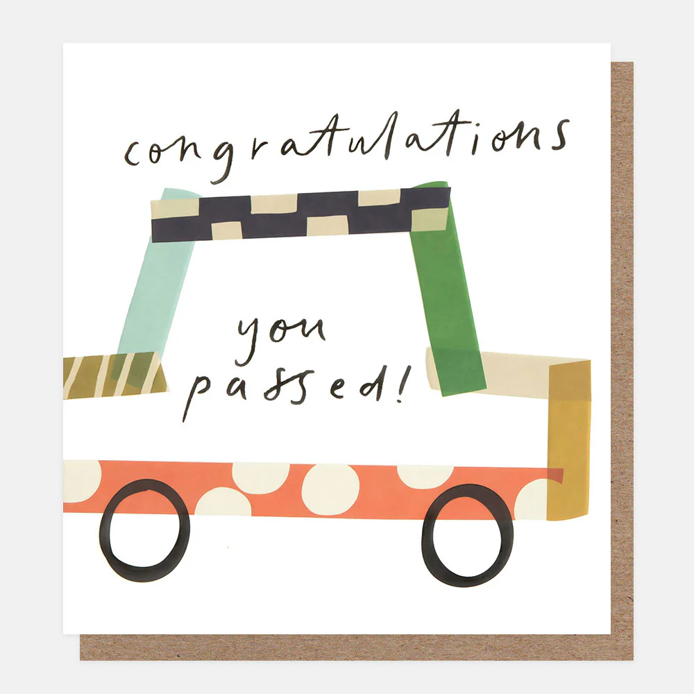 Caroline Gardner Tape Car Congratulations You Passed Card