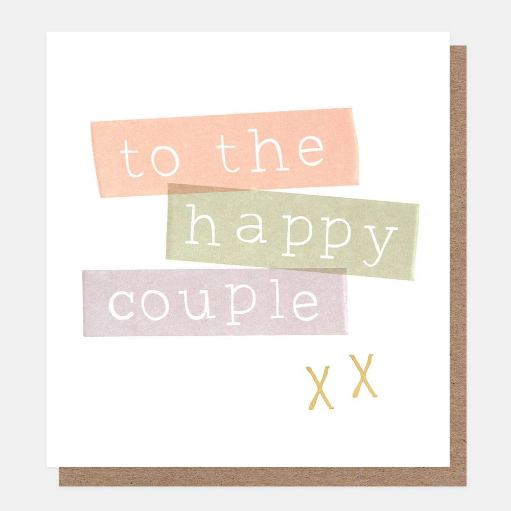 Caroline Gardner Ticker Tape To The Happy Couple Wedding Card