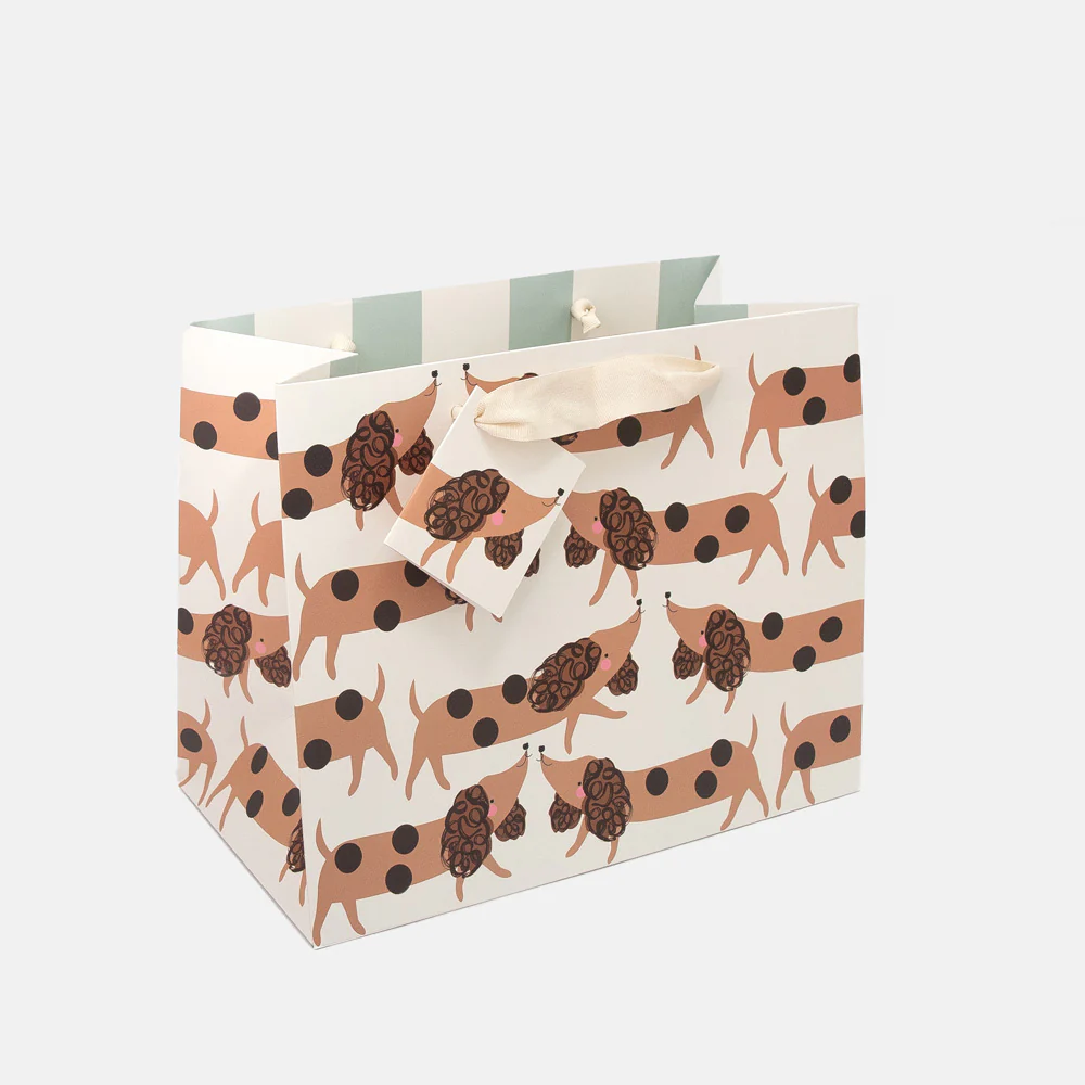 Caroline Gardner Scribble Sausage Dogs Landscape Gift Bag