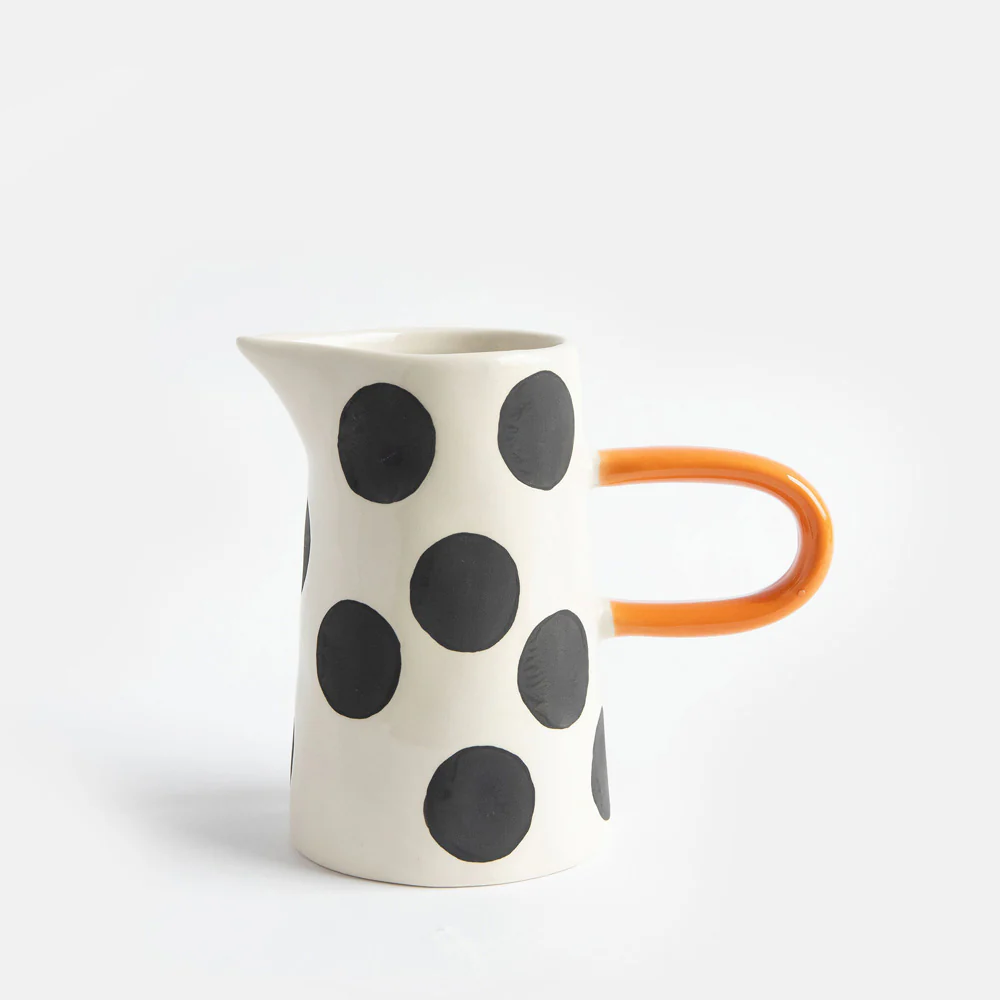 Caroline Gardner Mono Spots Milk Jug