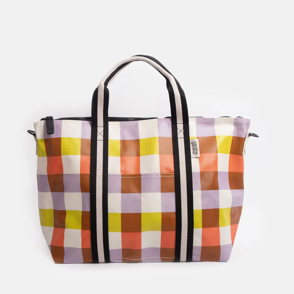 Caroline Gardner Multi Check Weekend Bag
