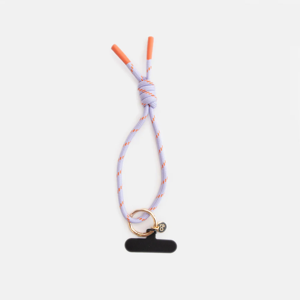 Caroline Gardner Lilac/Orange Cord Wristlet Phone Strap