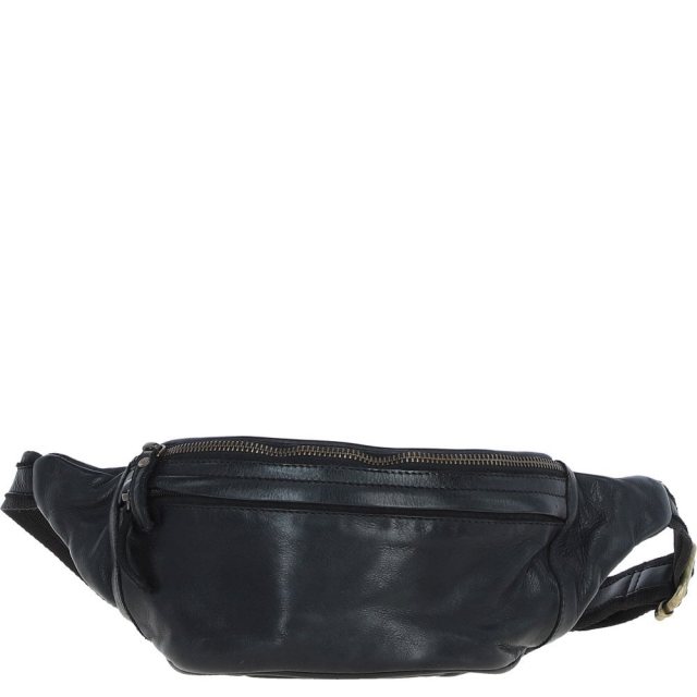 Ashwood Leather Unisex Bumbag Belt Pouch -  Black D102