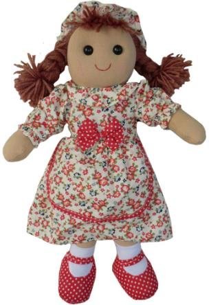 Powell Craft Powell Craft Rag Doll with Teal Exotic Flower Dress