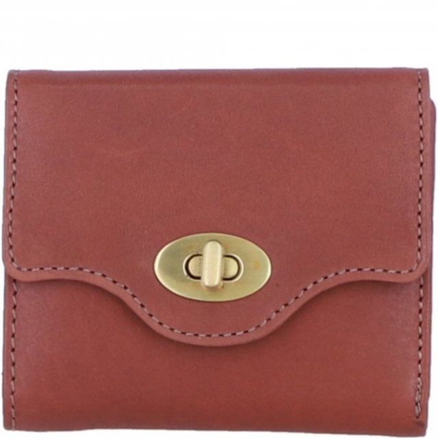 Ashwood Leather Twist Lock Small Purse - Tan L30