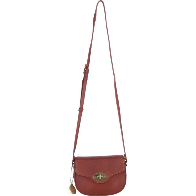 Ashwood Leather Twist Lock Small Saddle Bag - Tan L32
