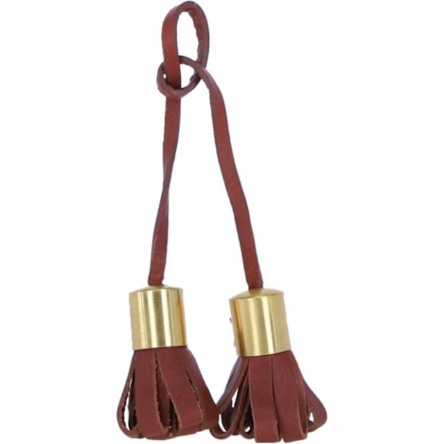Ashwood Leather Bag Charm - Tan L40