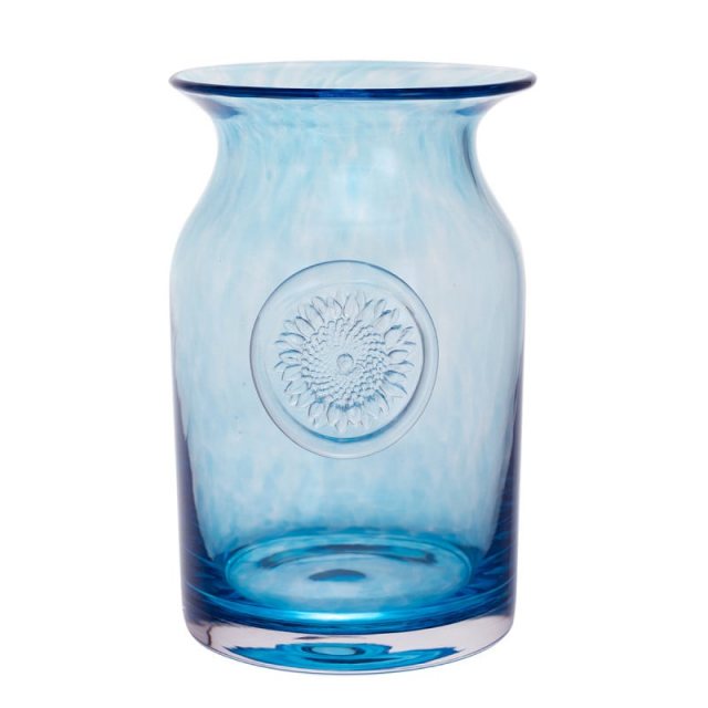 Dartington Crystal Flower Jar Medium - Azure