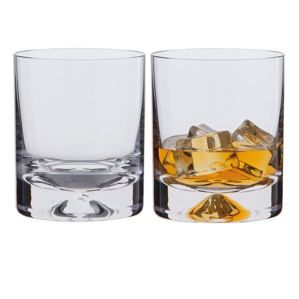 Dartington Crystal Dimple Old Fashioned Tumbler Pair