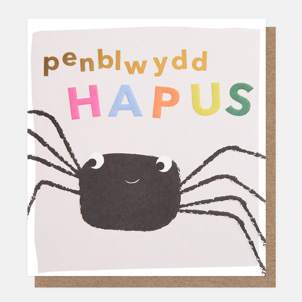 Caroline Gardner Spider Penblwydd Hapus Birthday Card