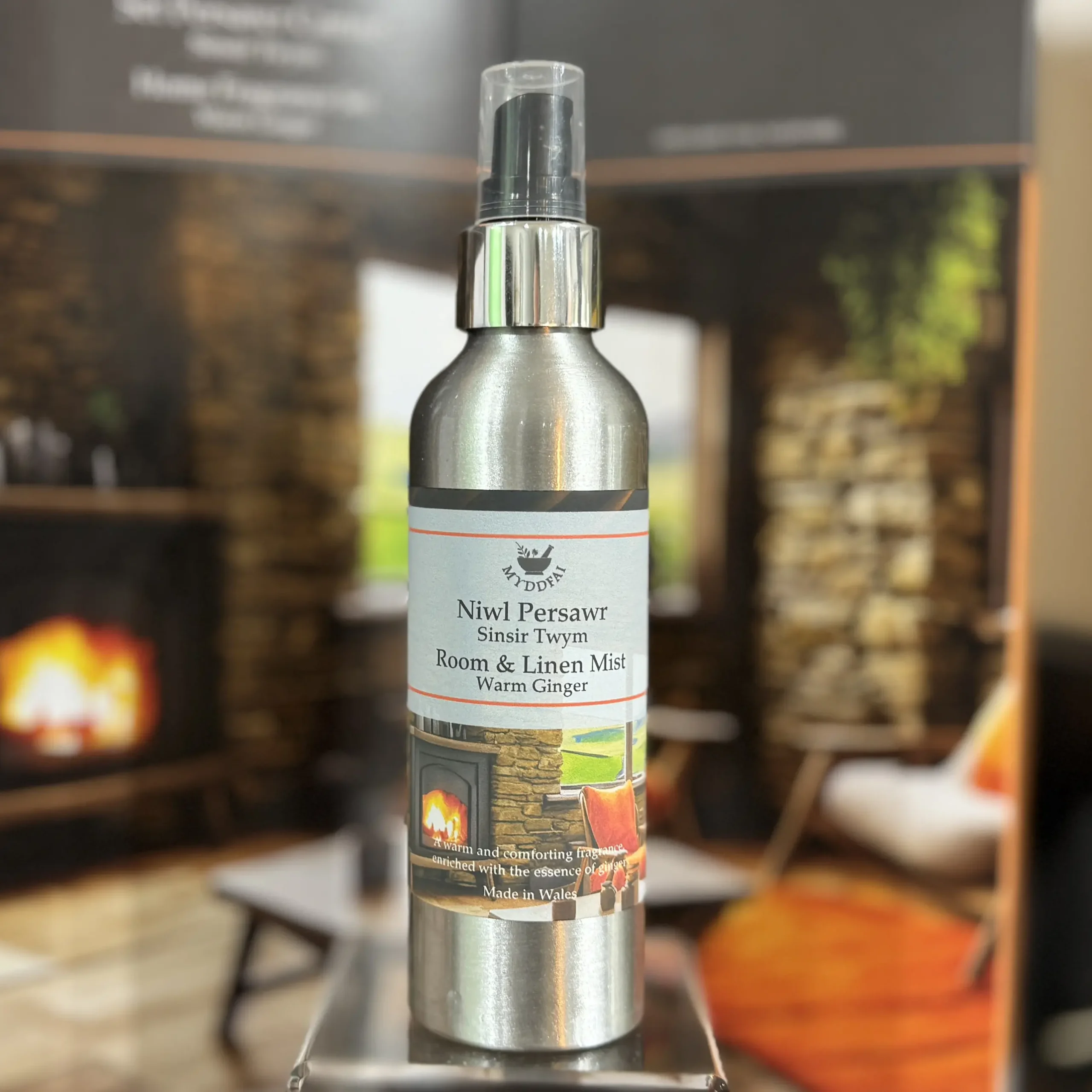 Myddfai Sinsir Twym / Warm Ginger Room & Linen Spray