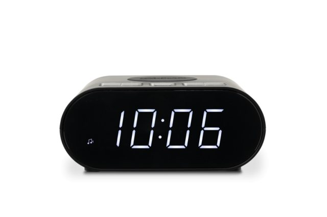 Ortus Charge Wireless Phone Charger FM Clock - Black