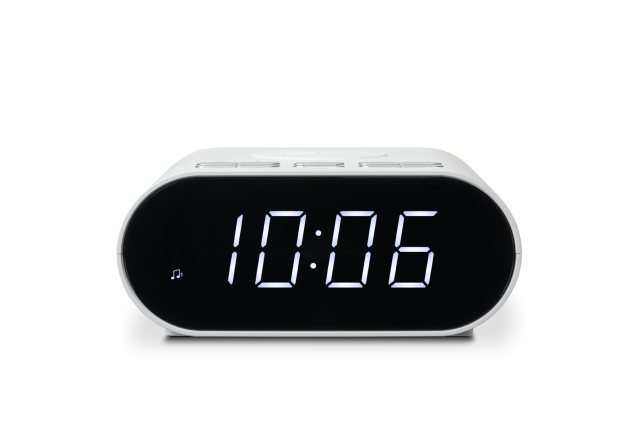 Ortus Charge Wireless Phone Charger FM Clock - White